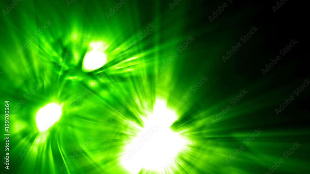 Naklejka premium Green monster rage with luminous eyes and a mouth