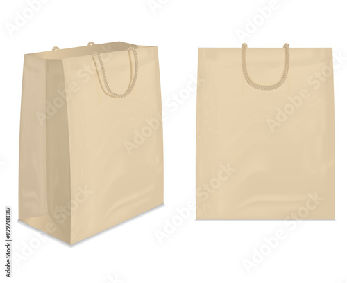 Brown paper bag for products.Vector.