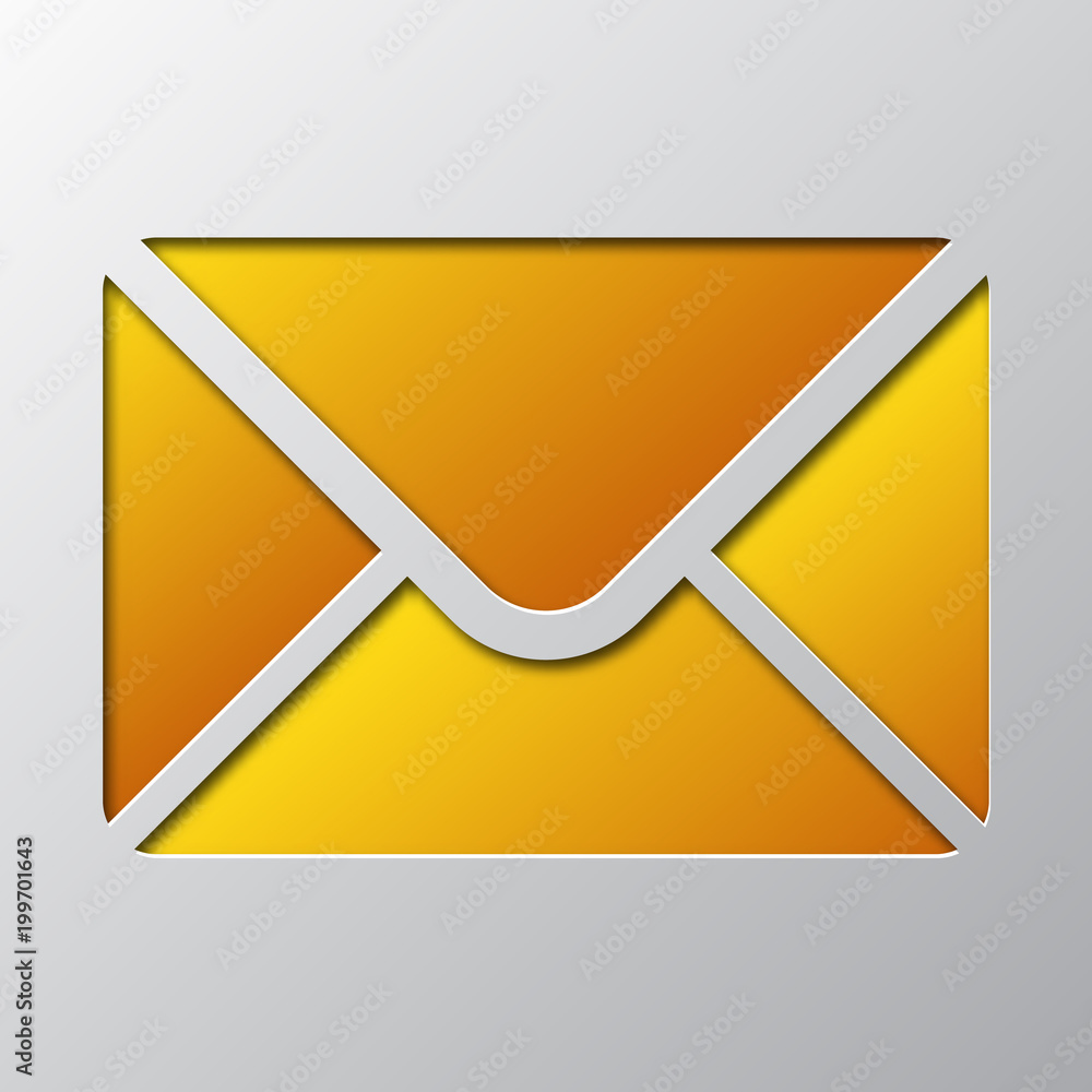Paper art of the envelope or email symbol. Vector illustration. Paper art of the envelope or email symbol. Vector illustration.