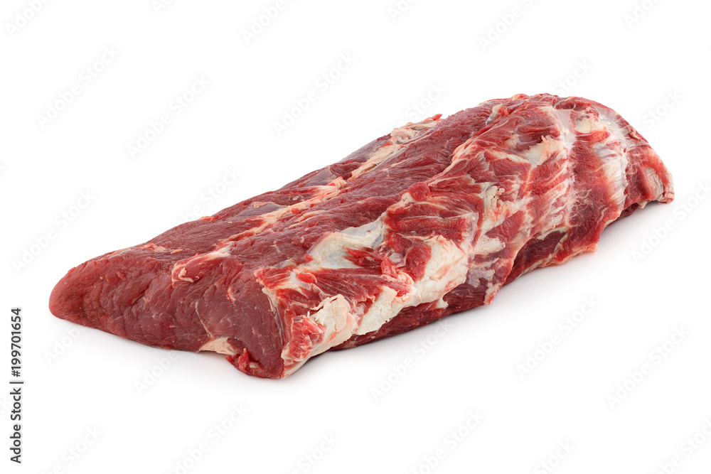 Fillet steak beef meat, dorsal beef Isolated on white background Fillet steak beef meat, dorsal beef Isolated on white background