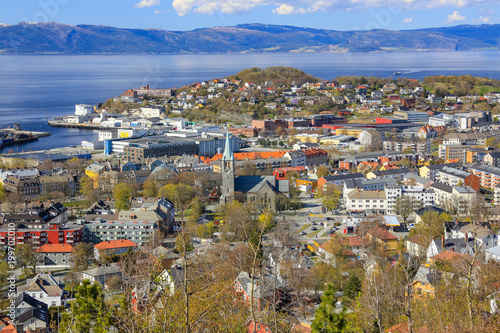 Obraz na plátně Lade area- part of Trondheim city in Norway
