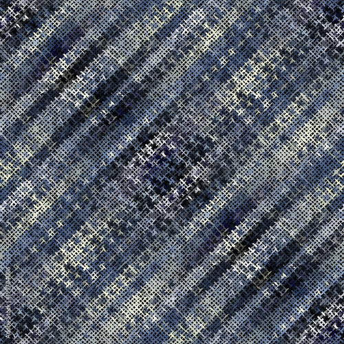 Seamless background pattern. Imitation of a texture of rough canvas painted with plaid pattern. Vector image.
