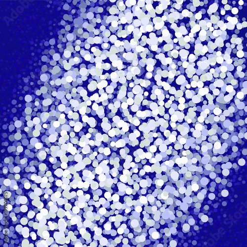 Background with circles of different size and depth. It looks like a winter backdrop with snow and snowstorm, or water with bubbles.