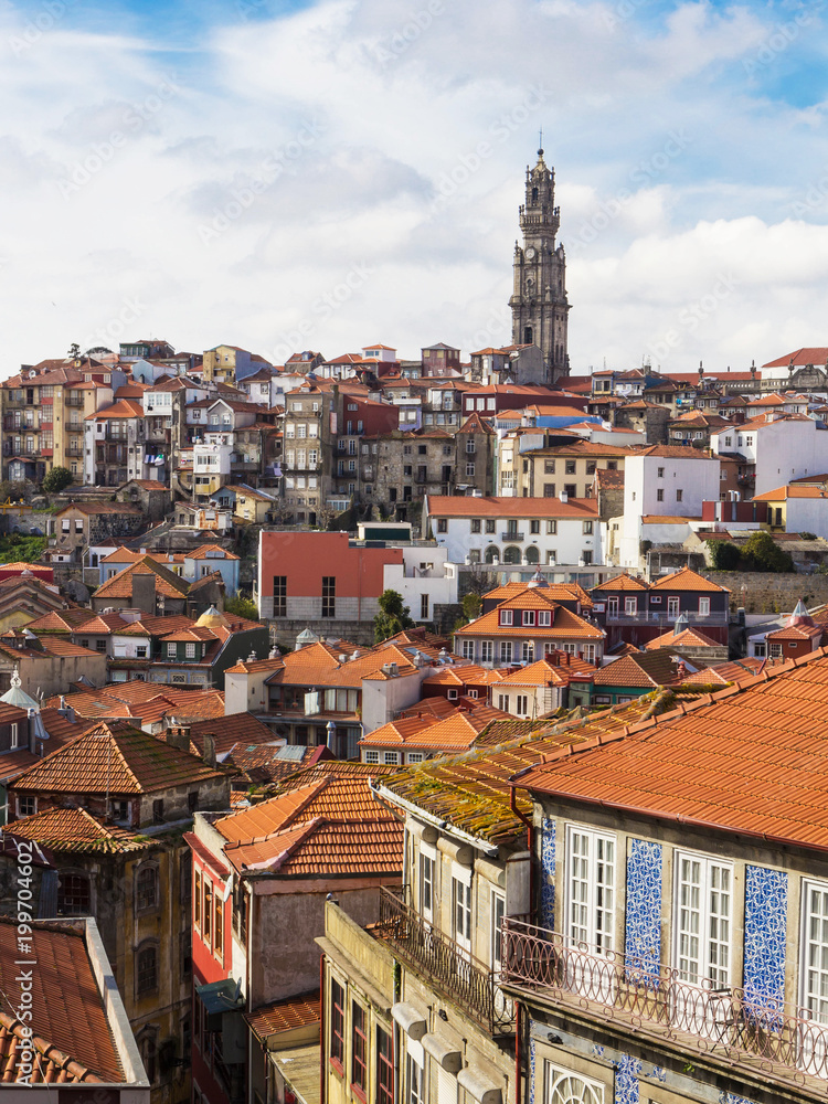 Aerial view of old town of Porto. Portugal