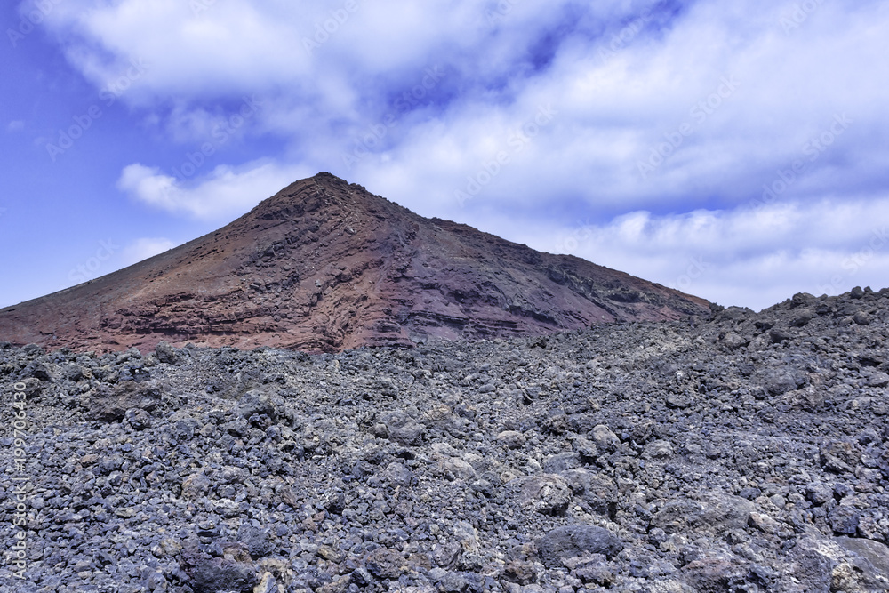 Red volcano - Timanfaya National Park, Lanzarote, Canary Islands, Spain