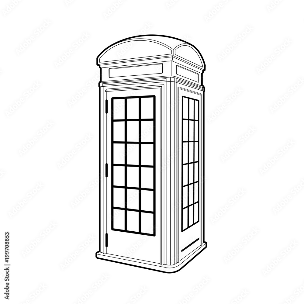Free Png Phone Booth Png Images Transparent - London Phone Booth Drawing,  Png Download - 480x1141(#4591863) - PngFind