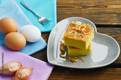 Schilderij op canvas Thai Dessert Menu on wooden background