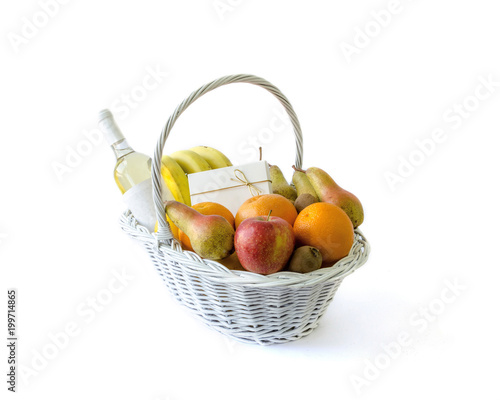 Full handle basket with fruit photo