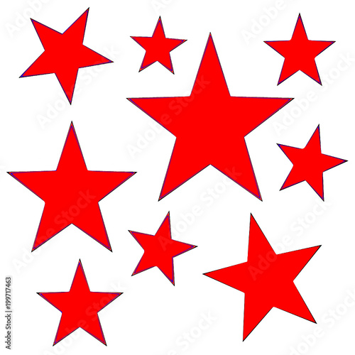 Red decorative stars