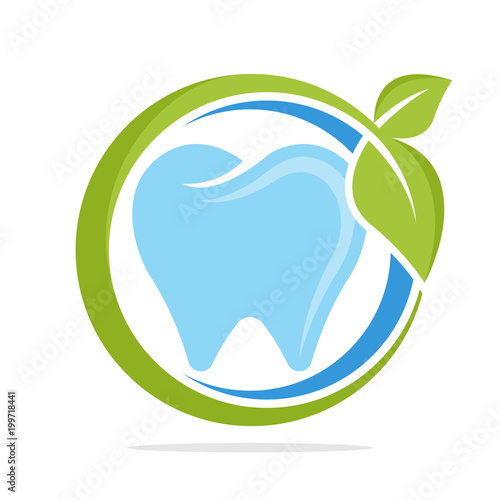 logo icon with healthy dental care concept