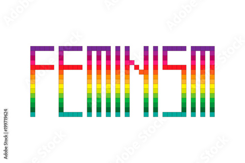 Trendy background rainbow feminism colorful