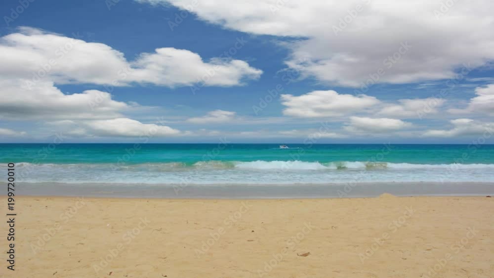 Beach scenery, waves and turquoise waters Beach scenery, waves and turquoise waters