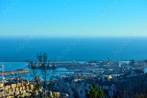 cityscape of Genoa, Italy photo