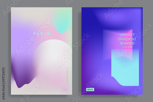 design templates with vibrant gradient shapes