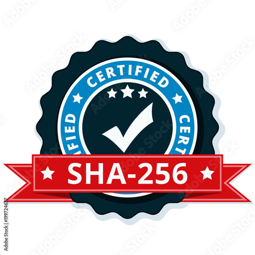 SHA-256 Certified label illustration