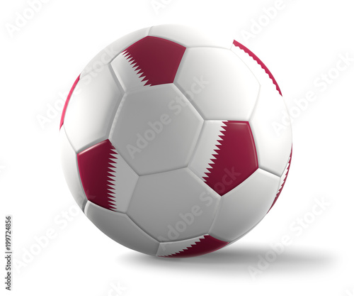 soccer ball 3d rendering Qatar