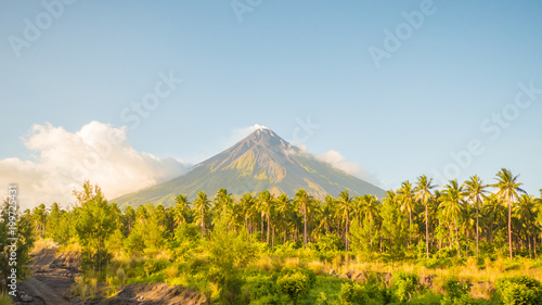 Mayon Volcano in Legazpi, Philippines. Mayon Volcano is an active volcano and rising 2462 meters from the shores of the Gulf of Albay. © Довидович Михаил