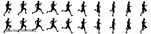 Man Run Cycle Animation Sprite Sheet, Jogging, Running,