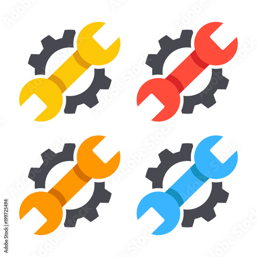 Maintenance icons set. Vector icons