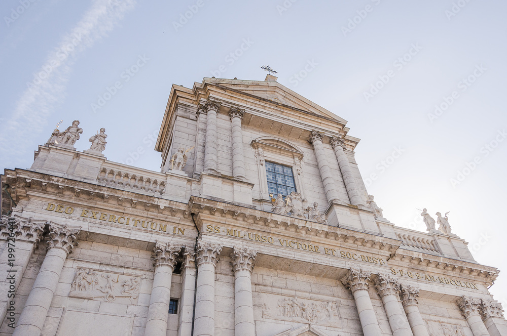 Solothurn, Stadt, Altstadt, St. Ursen-Kathedrale, Kathedrale, Barock, Altstadthäuser, Treppenaufgang, Stadtrundgang, Frühling, Schweiz