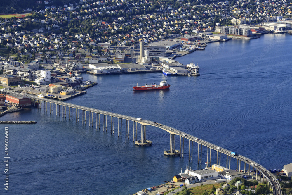 View of Tromsø from Floyfjellet Northern Norway