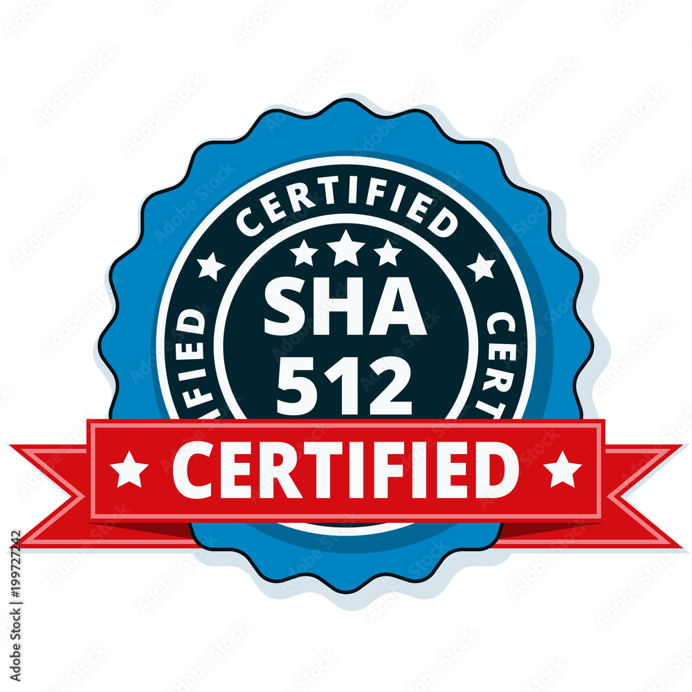SHA-512 Certified label illustration