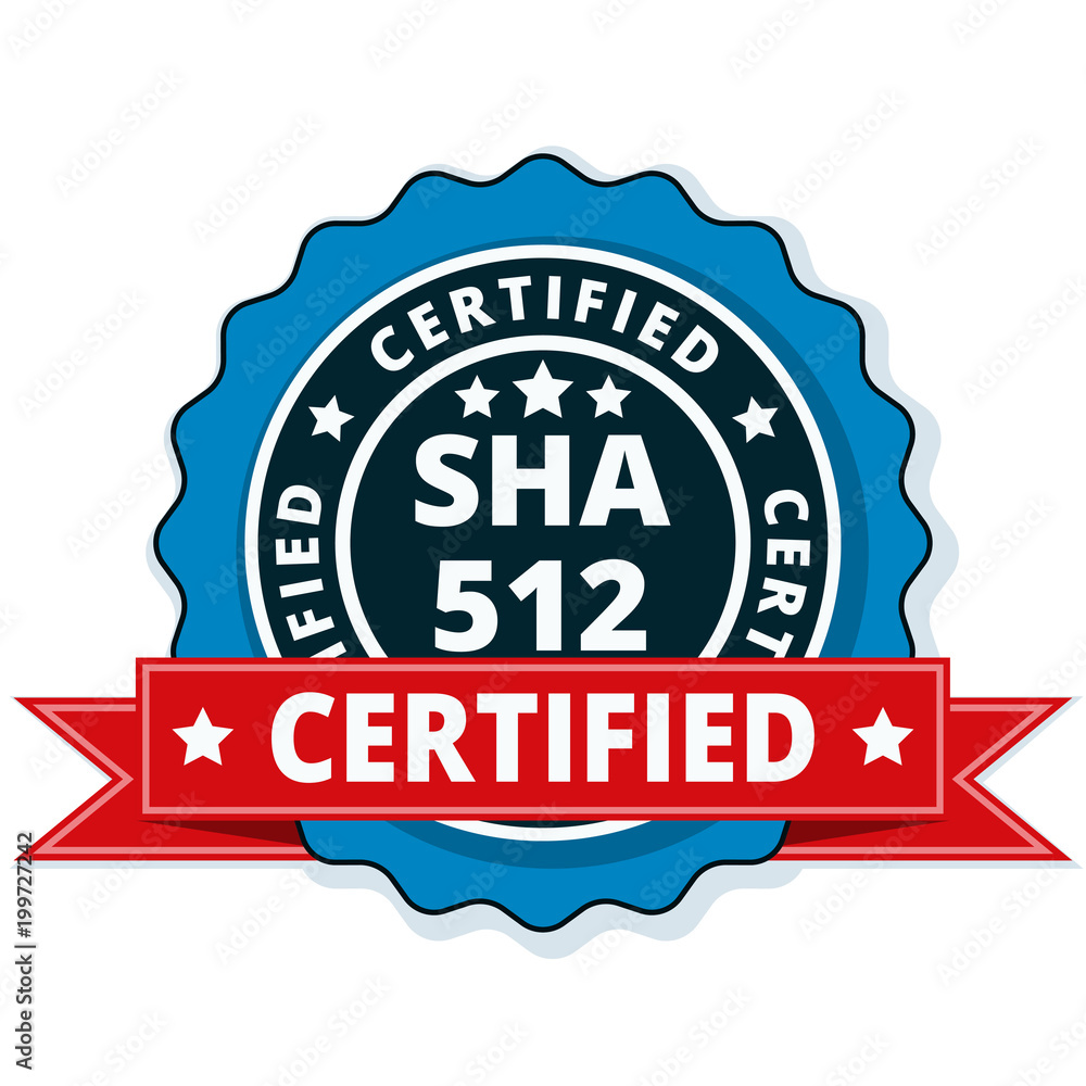 SHA-512 Certified label illustration SHA-512 Certified label illustration