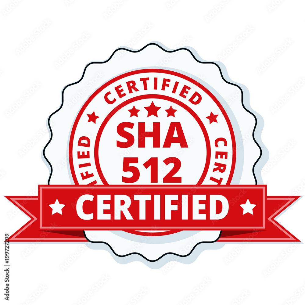 SHA-512 Certified label illustration SHA-512 Certified label illustration