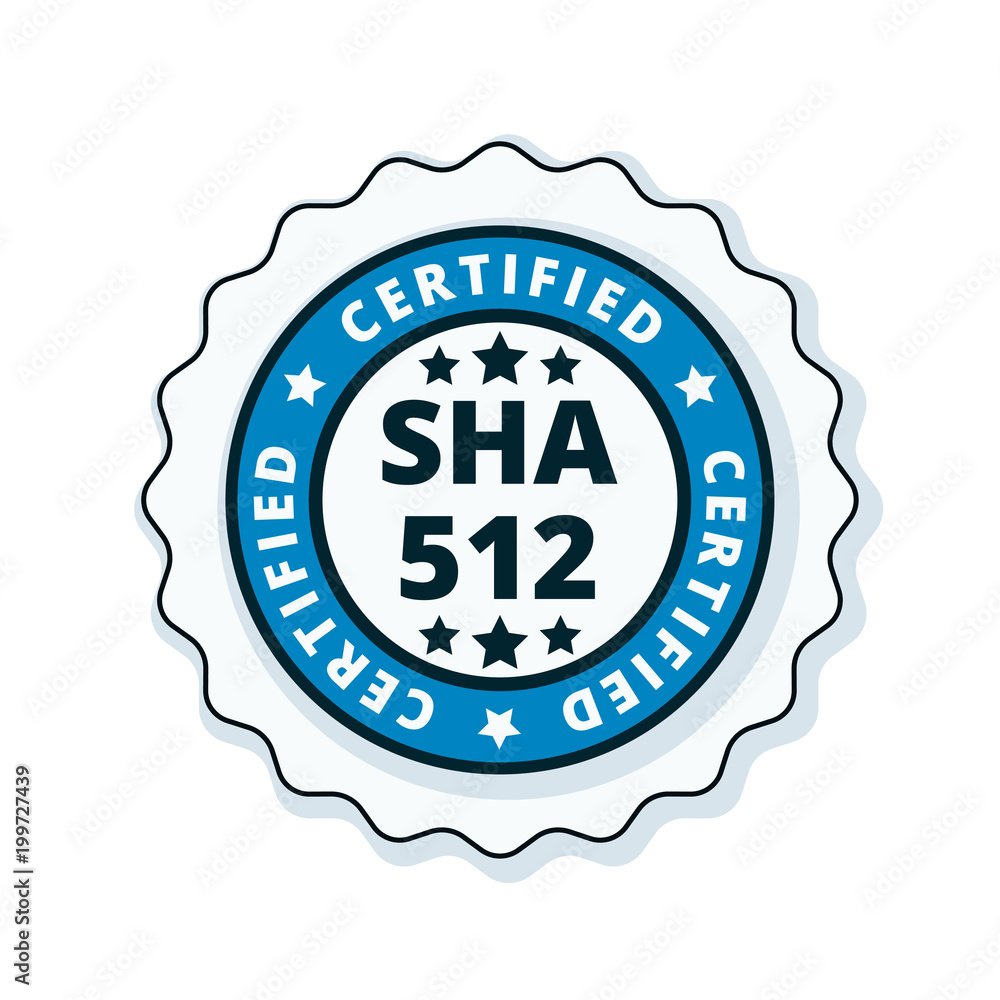 SHA-512 Certified label illustration