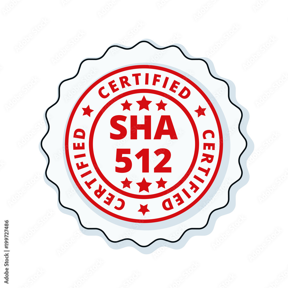 SHA-512 Certified label illustration SHA-512 Certified label illustration