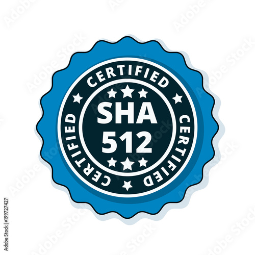 SHA-512 Certified label illustration