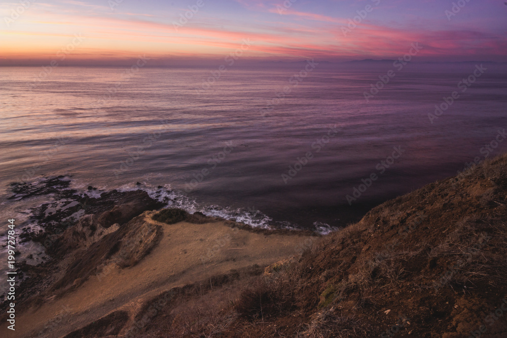 Fototapeta premium Flat Rock Point After Sunset