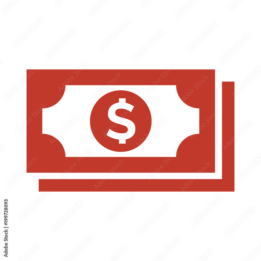 Money icon on white background. Money icon on white background.