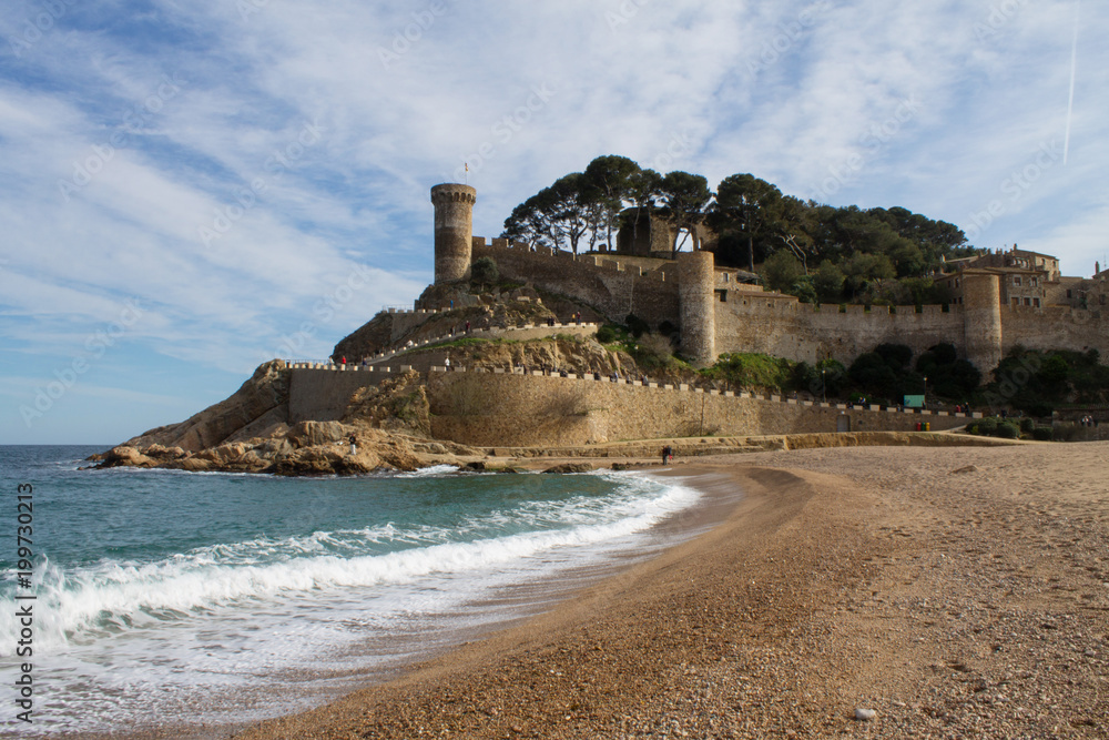 Крепость на берегу, Испания, Тосса де Мар