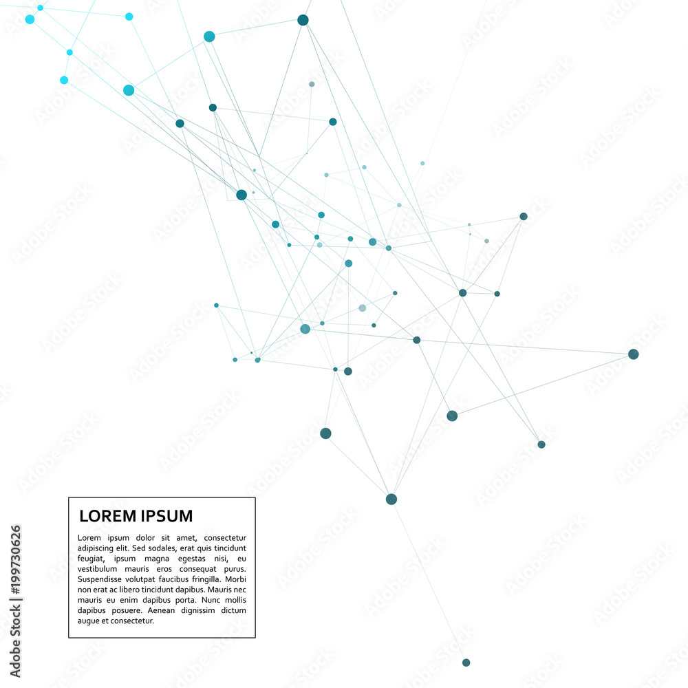Content background with abstract connection blue lines and dots Content background with abstract connection blue lines and dots