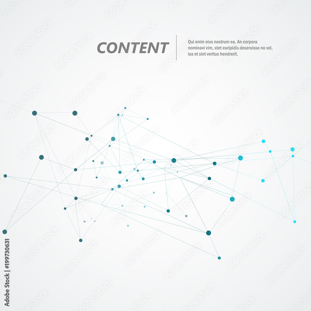Content background with abstract connection blue lines and dots Content background with abstract connection blue lines and dots