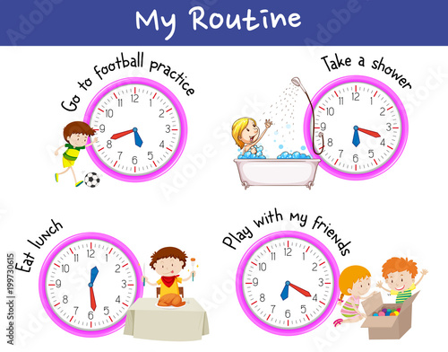 Children and routine in a day