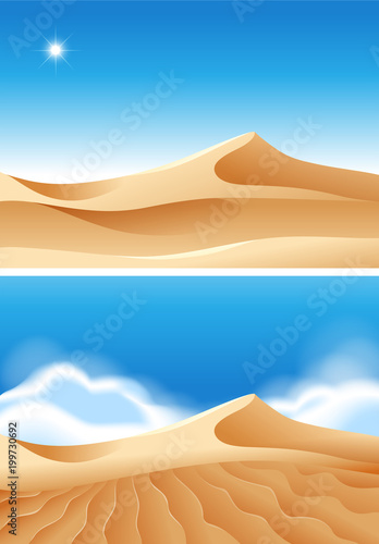 Beautiful Desert Scene in Day Time