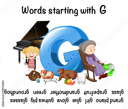 English words starting with the letter G