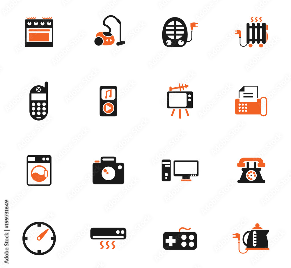 home appliances icon set home appliances icon set