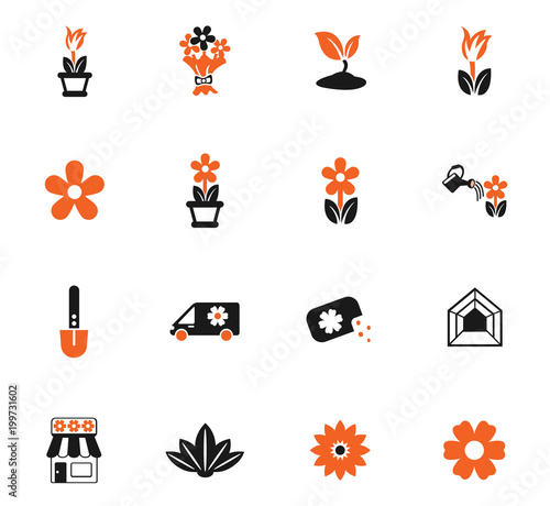 flowers icon set