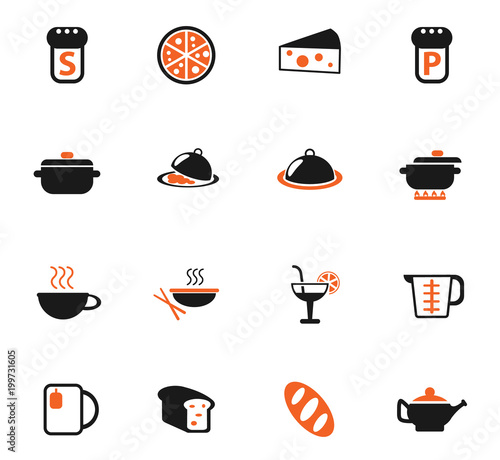 food and kitchen icon set