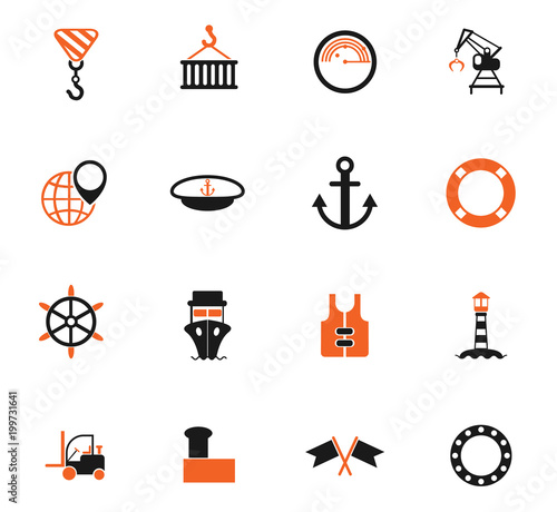 harbor icon set