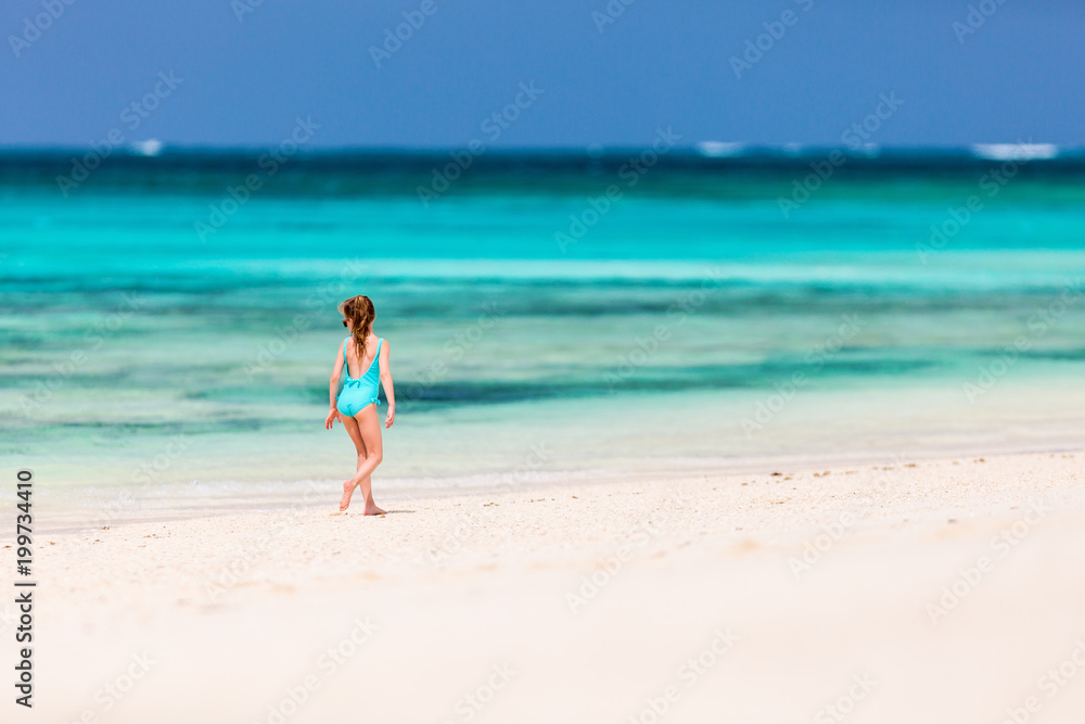 Adorable little girl at beach Adorable little girl at beach