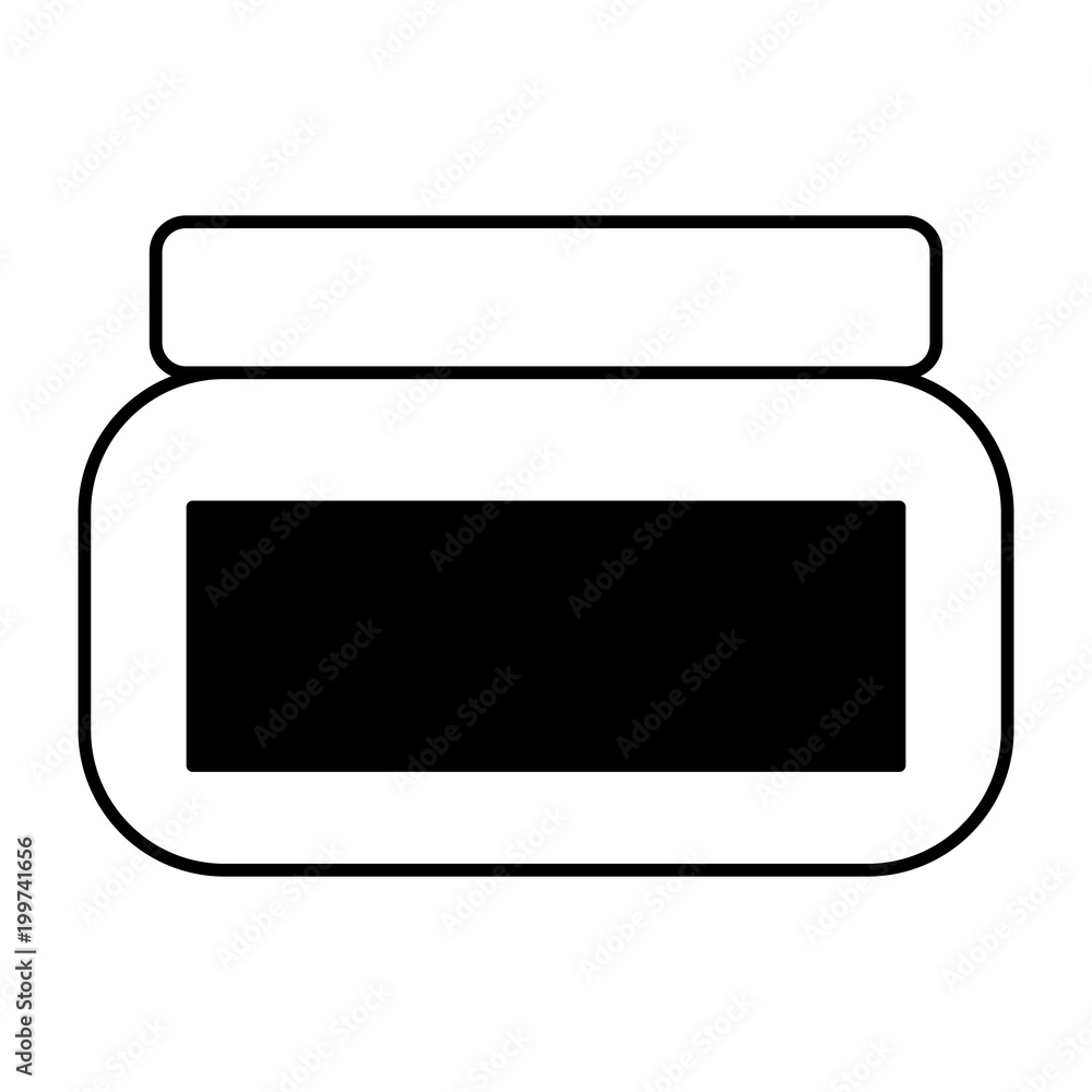 cream pot female make up vector illustration design cream pot female make up vector illustration design