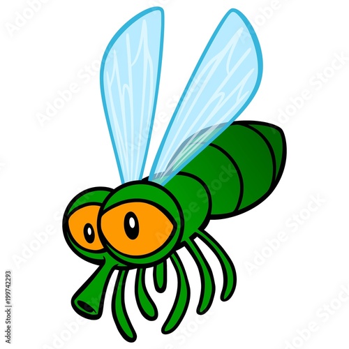 Fly Cartoon - A vector cartoon illustration of a cute cartoon Fly.