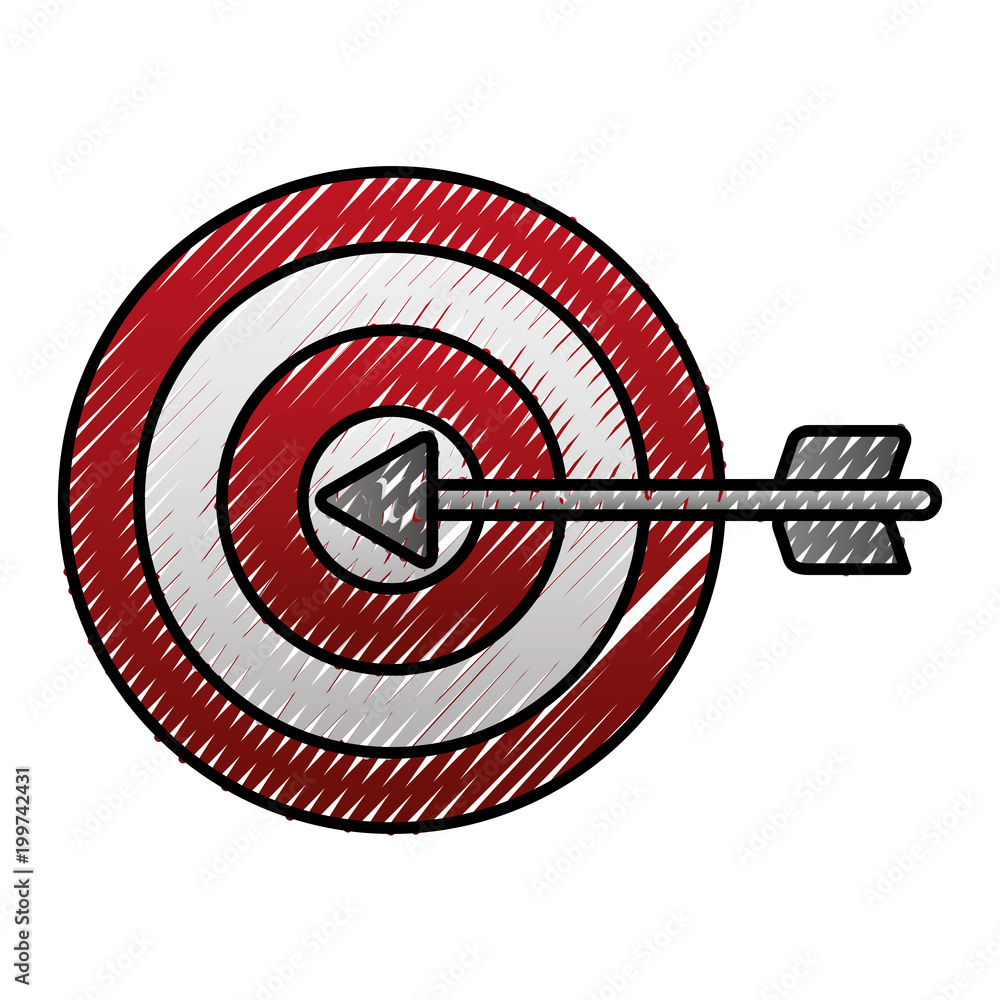 target arrow business strategy marketing vector illustration