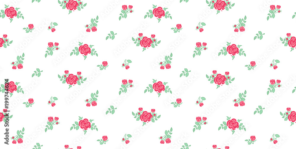 Cute Floral pattern in the small flower. 