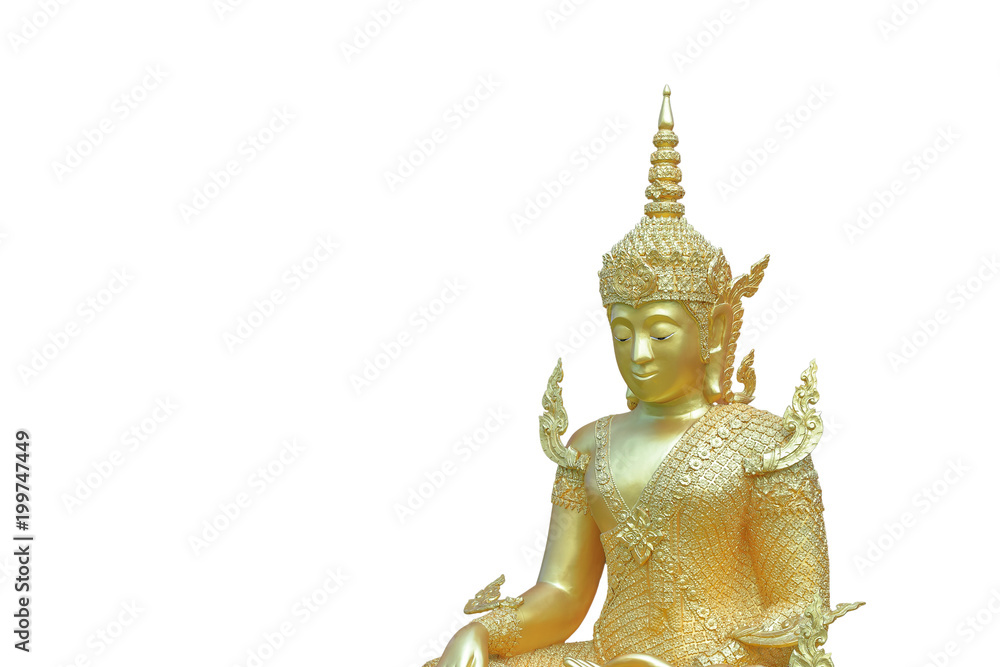 Fototapeta premium Sculpture about Buddha image is Buddha posture have merciful and feel happy.