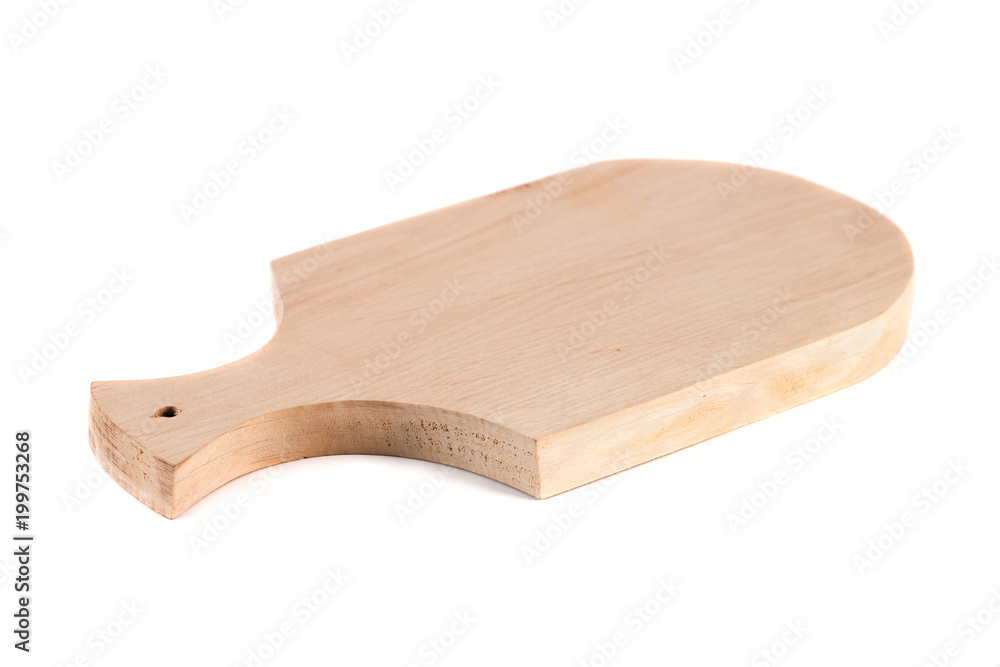 Handmade wooden chopping board isolated on white background Handmade wooden chopping board isolated on white background
